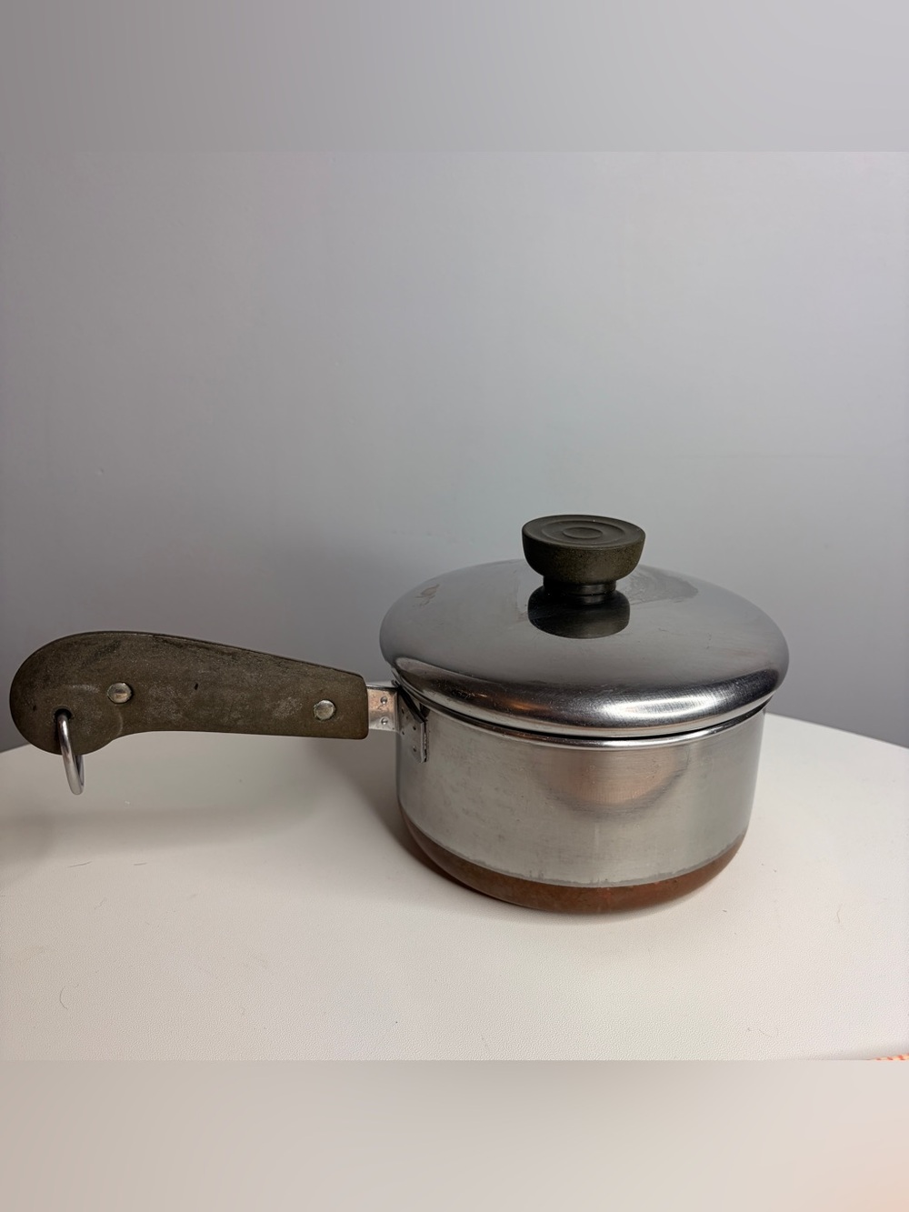 Revere Ware Stainless Steel Saucepan w/Lid -‎ Silver & Copper